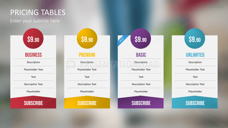 Pricing Tables
