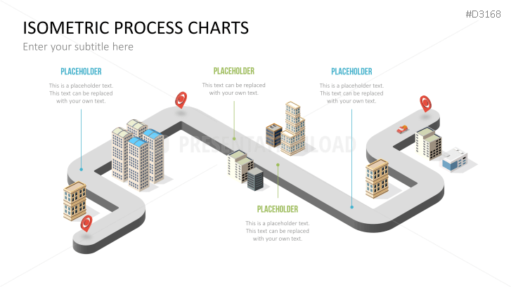 Isometric Process Charts | PowerPoint Template