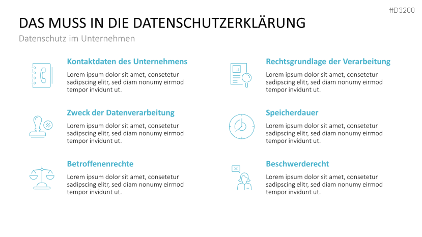 DSGVO Datenschutz | PowerPoint-Vorlage