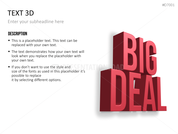 3D Text PowerPoint Template