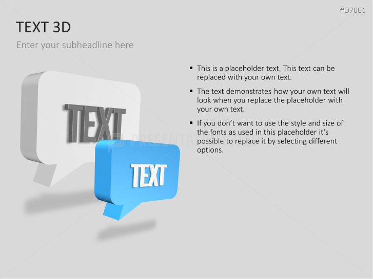 3D Text PowerPoint Template