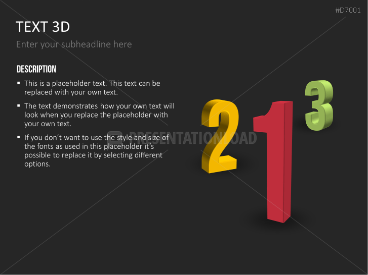 3D Text PowerPoint Template