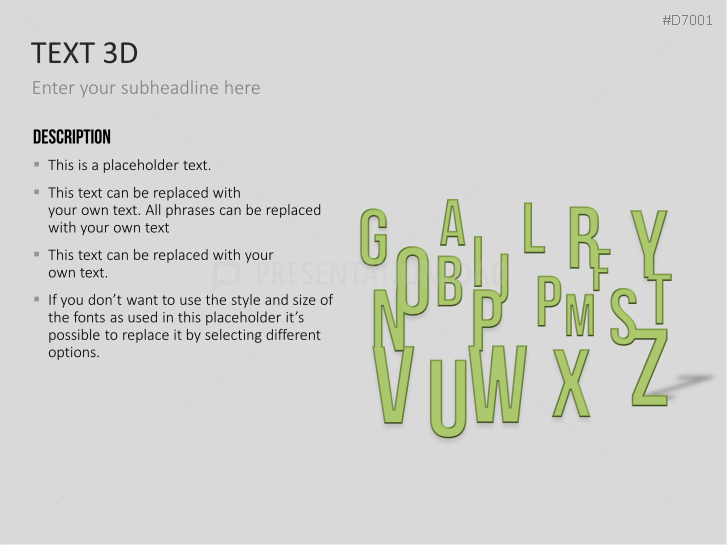 3D Text PowerPoint Template