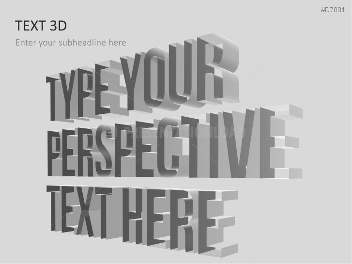 3D Text PowerPoint Template
