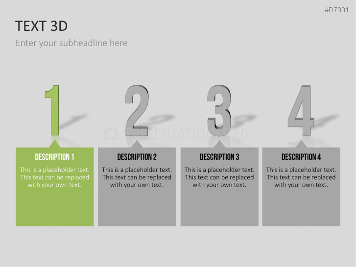 3D Text PowerPoint Template