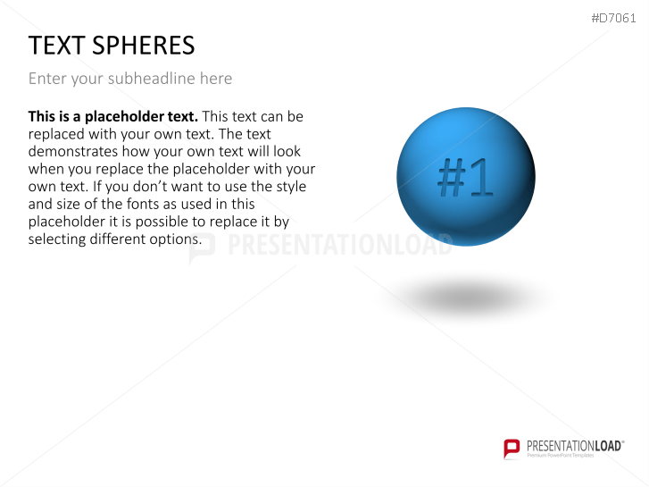 3D Text Spheres | PowerPoint Templates | PresentationLoad
