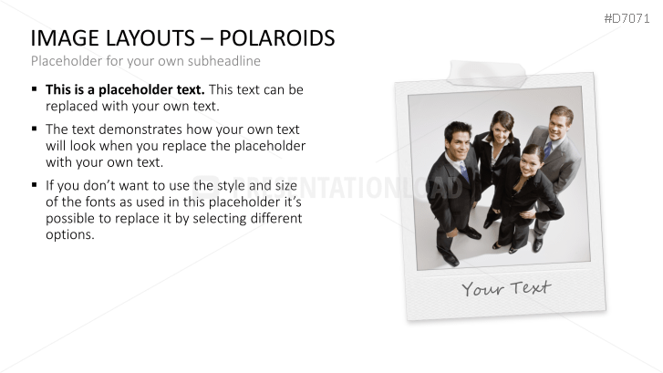 3D Image Layouts - Polaroids