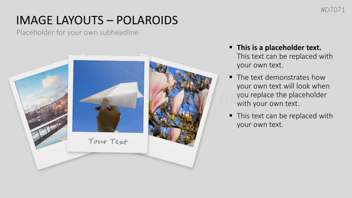 3D Image Layouts - Polaroids
