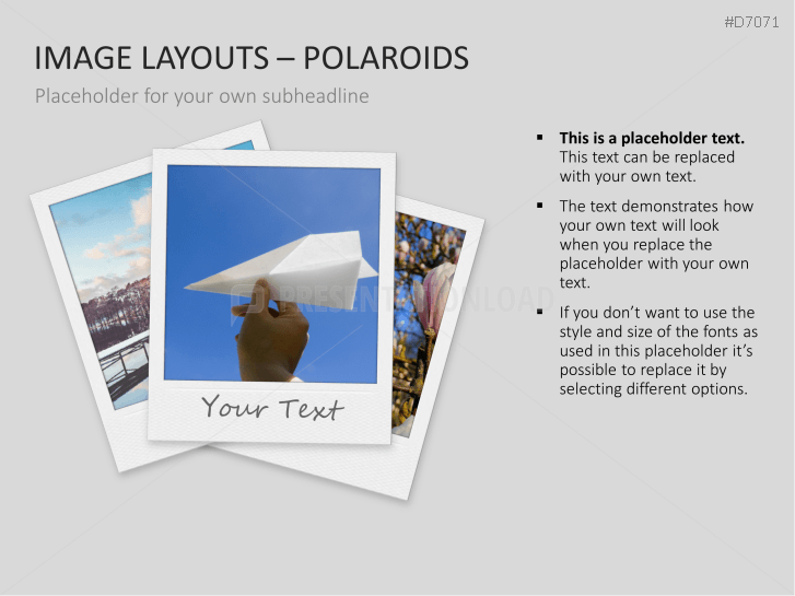 3D Image Layouts - Polaroids