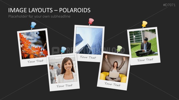 3D Image Layouts - Polaroids