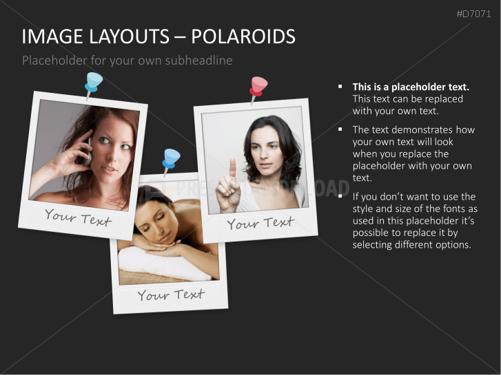 3D Image Layouts - Polaroids