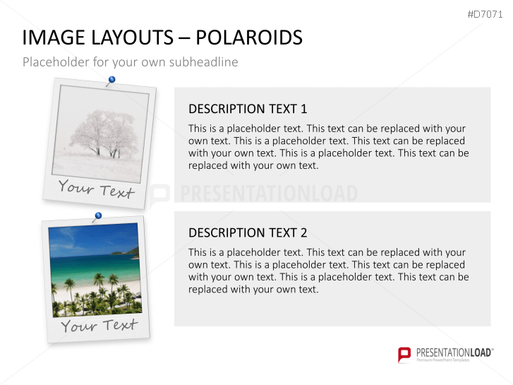 3D Image Layouts - Polaroids