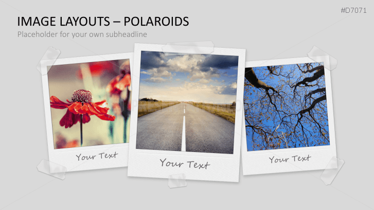 3D Image Layouts - Polaroids