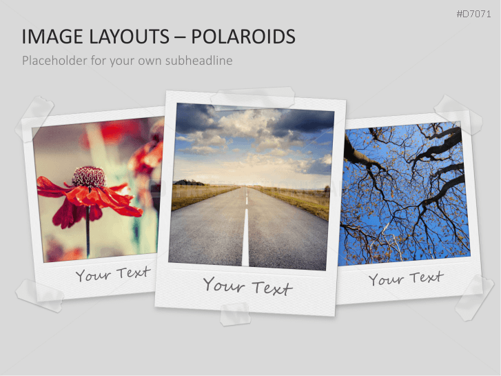 3D Image Layouts - Polaroids
