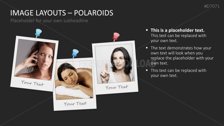 3D Image Layouts - Polaroids