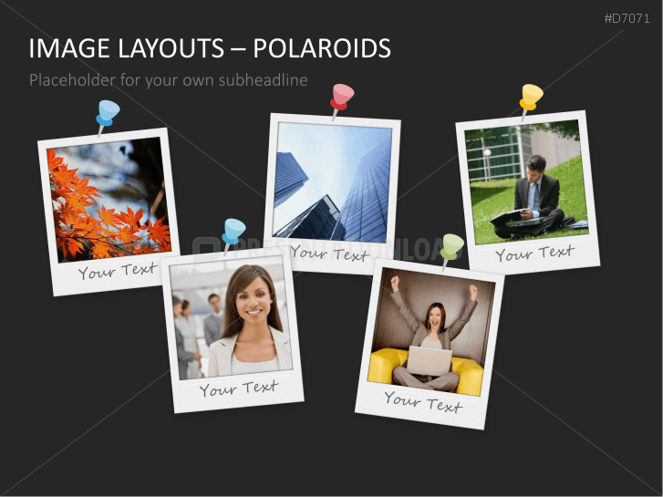 3D Image Layouts - Polaroids