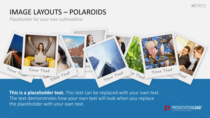 3D Image Layouts - Polaroids