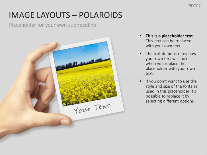 3D Image Layouts - Polaroids