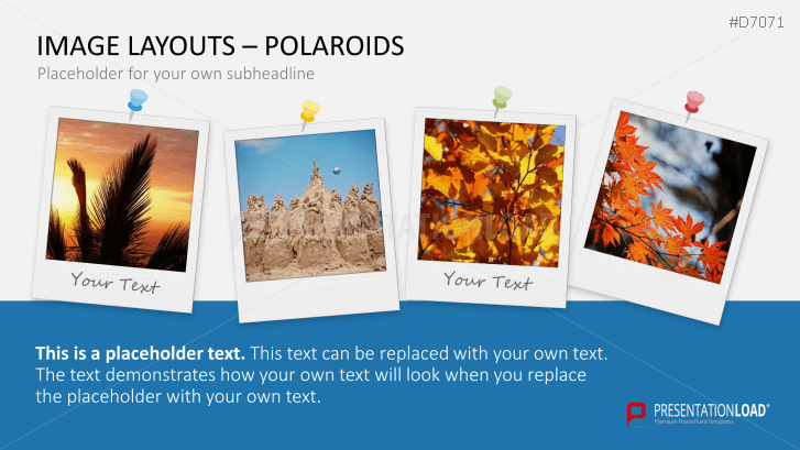 3D Image Layouts - Polaroids