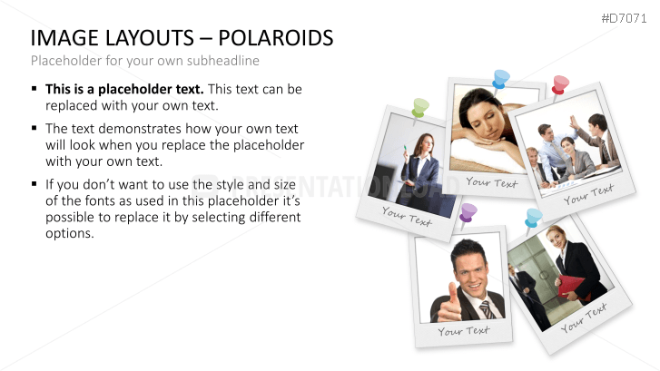 3D Image Layouts - Polaroids