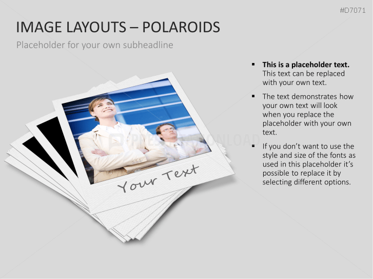 3D Image Layouts - Polaroids
