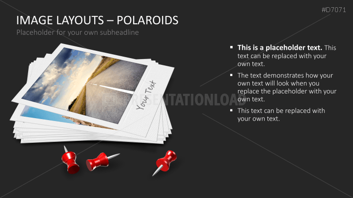 3D Image Layouts - Polaroids