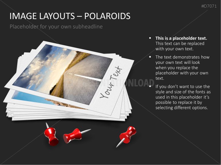 3D Image Layouts - Polaroids