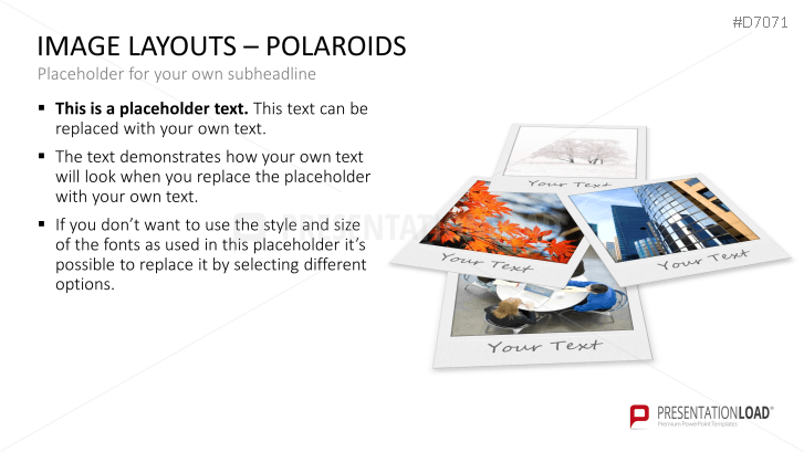 3D Image Layouts - Polaroids