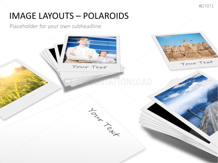 3D Image Layouts - Polaroids