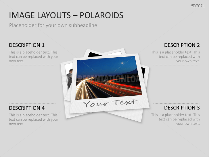 3D Image Layouts - Polaroids