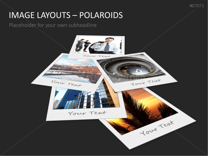 3D Image Layouts - Polaroids