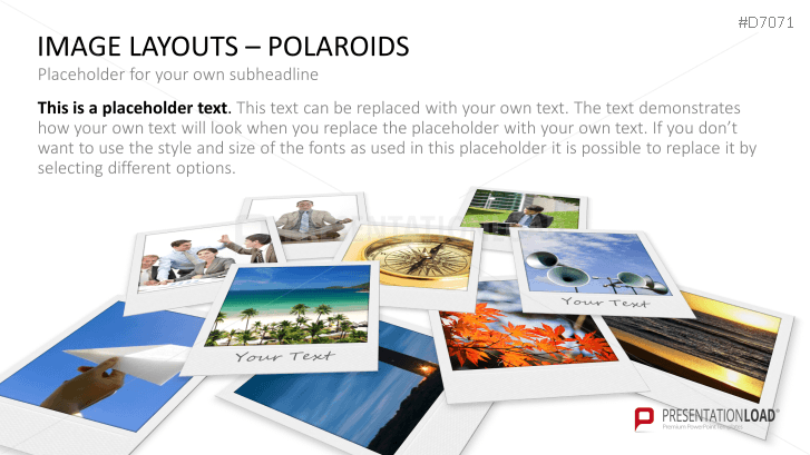 3D Image Layouts - Polaroids