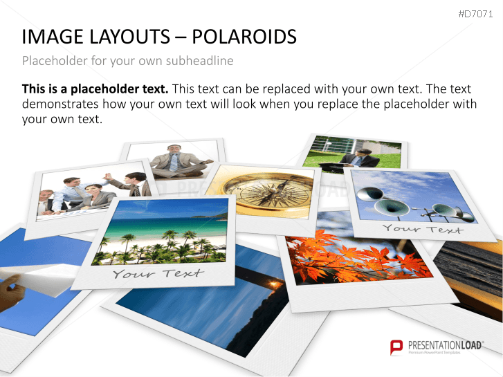 3D Image Layouts - Polaroids