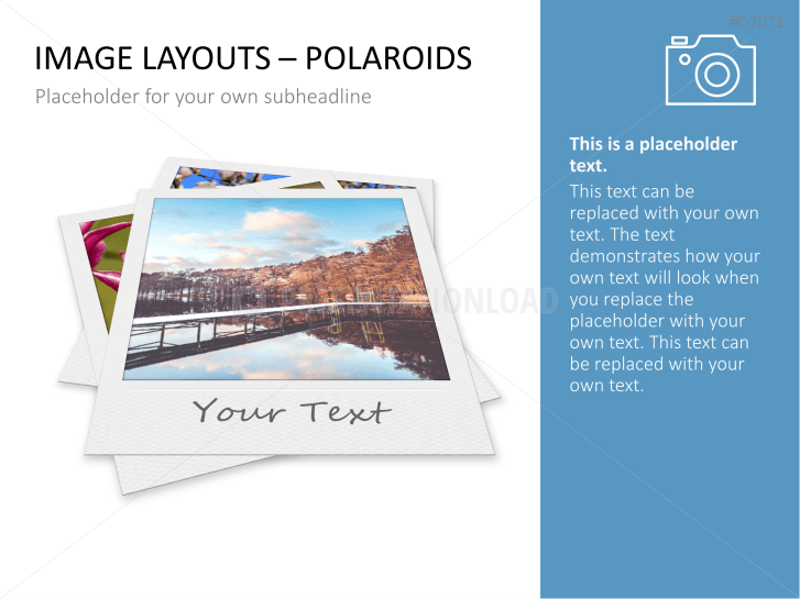 3D Image Layouts - Polaroids