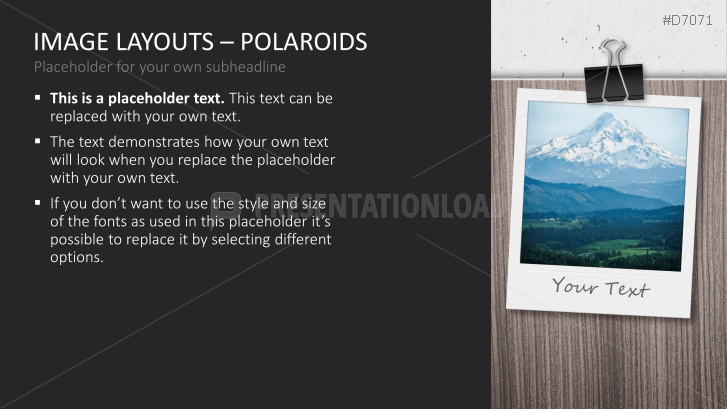 3D Image Layouts - Polaroids