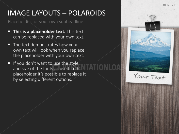 3D Image Layouts - Polaroids