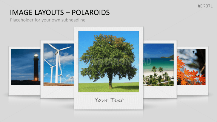 3D Image Layouts - Polaroids