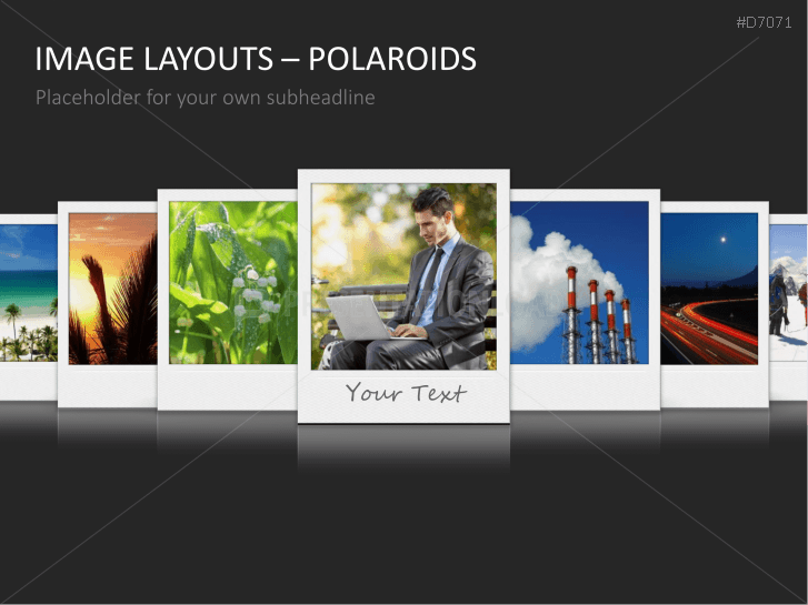 3D Image Layouts - Polaroids