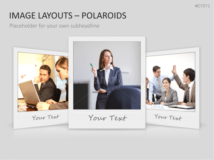 3D Image Layouts - Polaroids