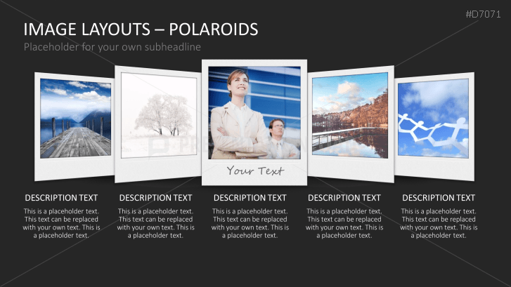 3D Image Layouts - Polaroids