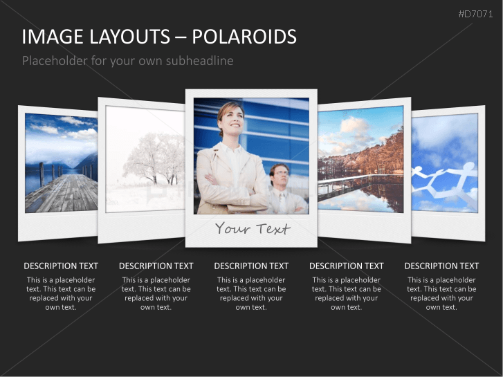 3D Image Layouts - Polaroids
