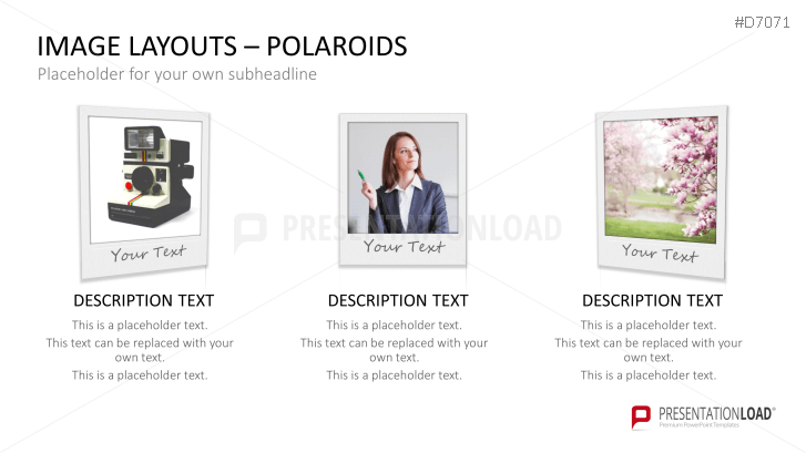 3D Image Layouts - Polaroids