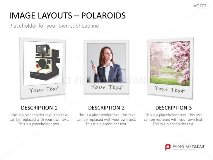 3D Image Layouts - Polaroids