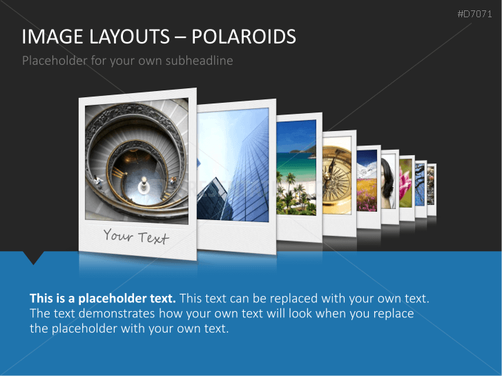 3D Image Layouts - Polaroids | PowerPoint Templates | PresentationLoad