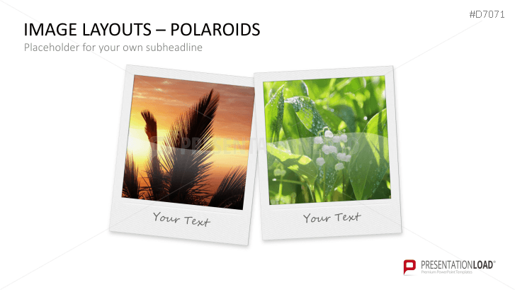 3D Image Layouts - Polaroids