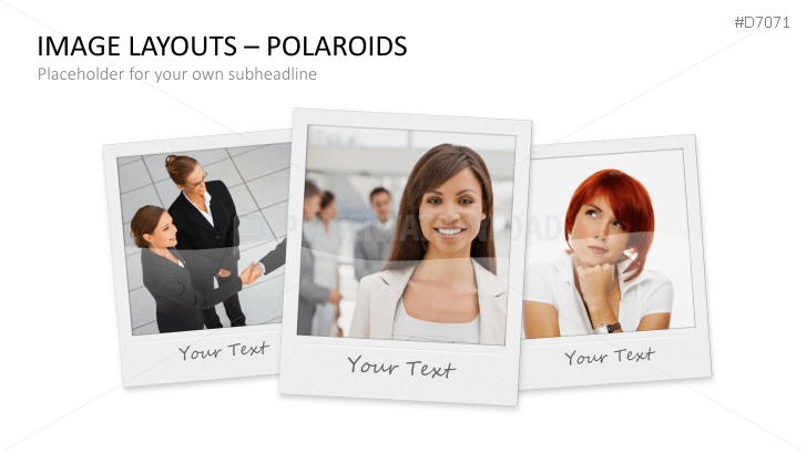 3D Image Layouts - Polaroids