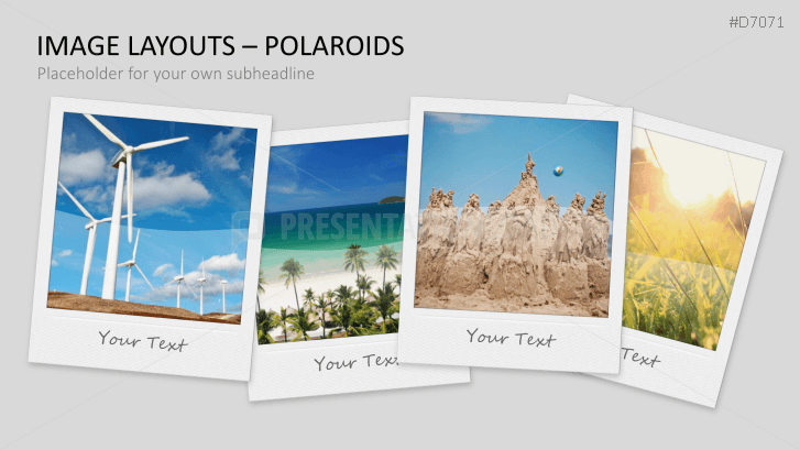 3D Image Layouts - Polaroids