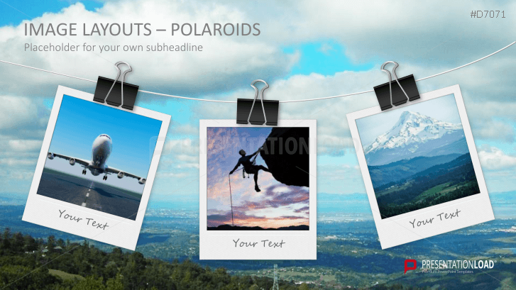 3D Image Layouts - Polaroids