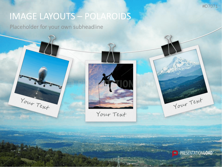 3D Image Layouts - Polaroids