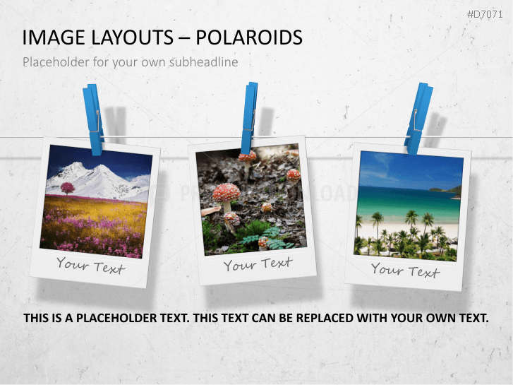 3D Image Layouts - Polaroids